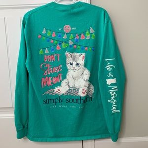 Teal Long Sleeve Simply Southern T-Shirt